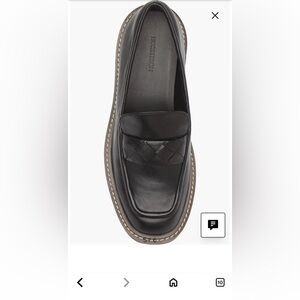 Nordstrom ‘Torie’ black Leather Slip-Ons platform loafers